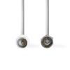 CAVO SATELLITARE E PER ANTENNA NEDIS CSGP41800WT30,  F MASCHIO - IEC (COASSIALE) MASCHIO - DOPPIO SCHERMO - 3 M - TONDO - PVC - BIANCO